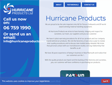 Tablet Screenshot of hurricaneproducts.co.nz